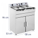 Friggitrice professionale con armadietto 2x6000W